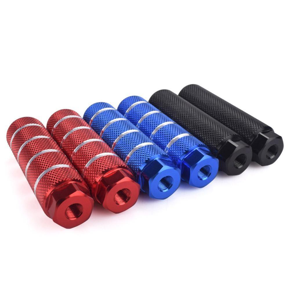 1Pair MTB BMX Bike Alloy Foot Stunt Pegs Footrest Lever Cylinder Grip