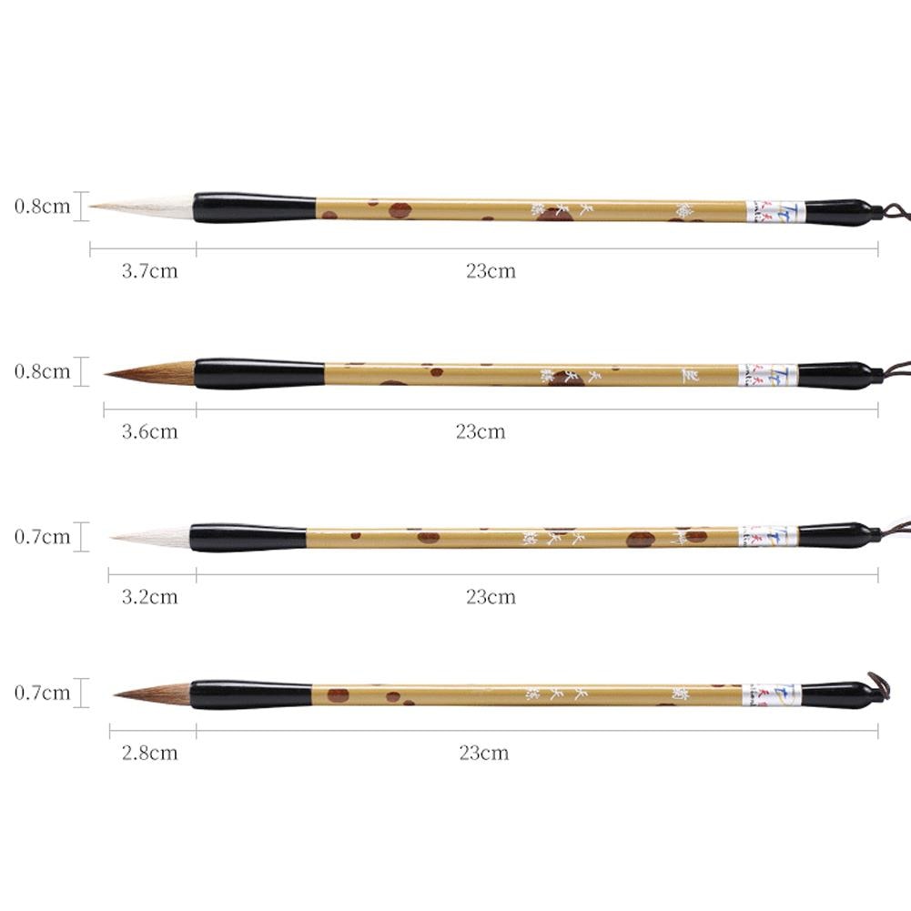 Chinese Calligraphy Writing Brushes Ink Stick Stone Pad Stamp Holder Washer Set Painting Tool Compact Fine Workmanship