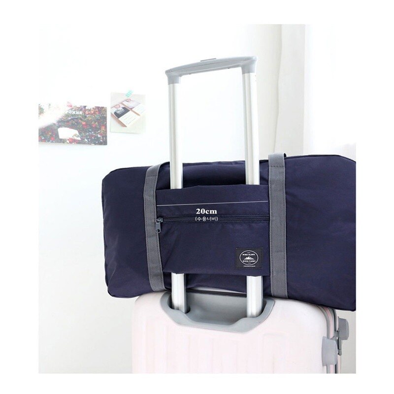 Sacs de voyage pliants multifonctions portables, sac étanche en Nylon grande capacité, bagages à main voyage d&#39;affaires: navy 2