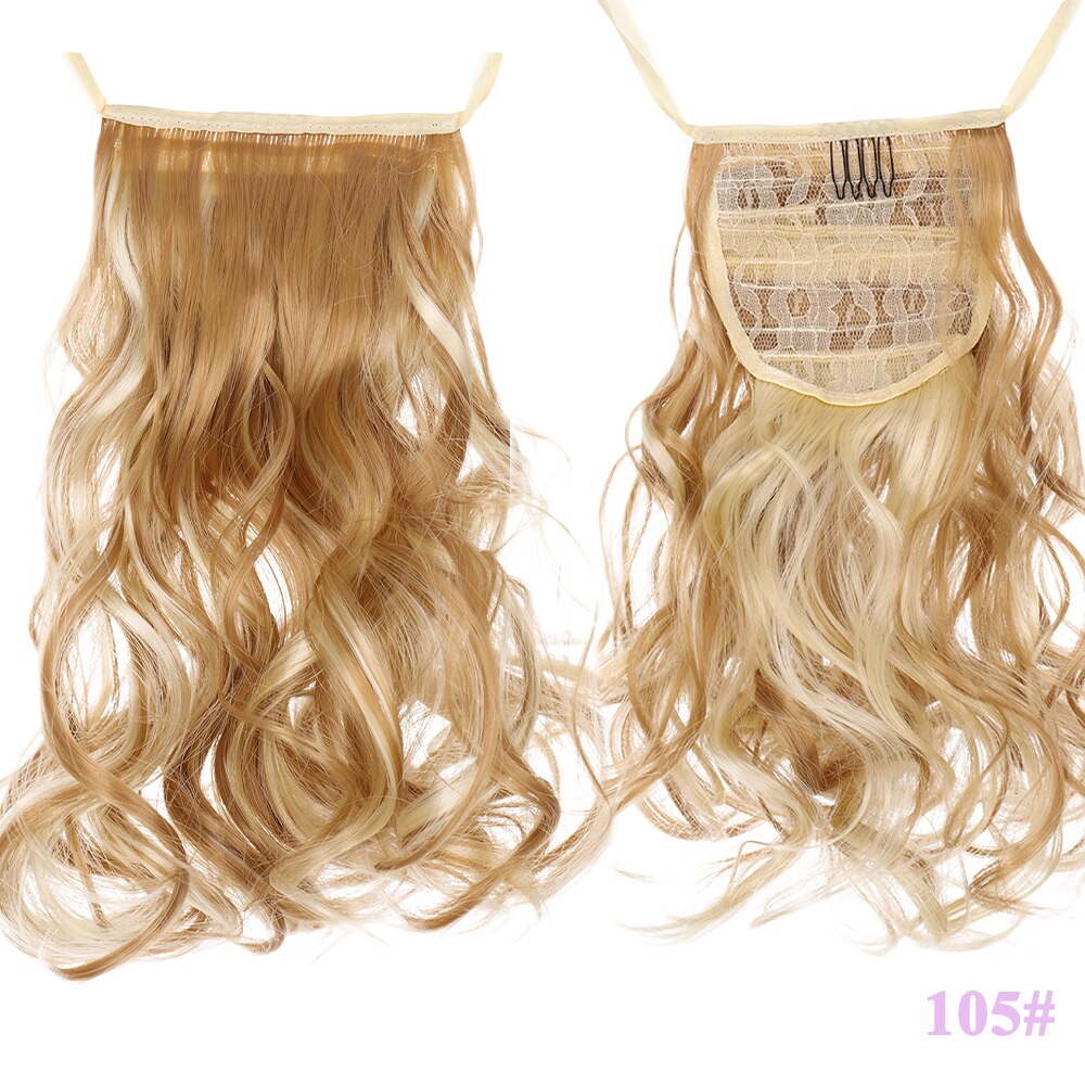 Allaosify Bruin Zwarte Hittebestendige Synthetische Hair Extensions Paardenstaart Hair Extensions Koord Paardenstaart 12 &quot;Hair Extensions: 105