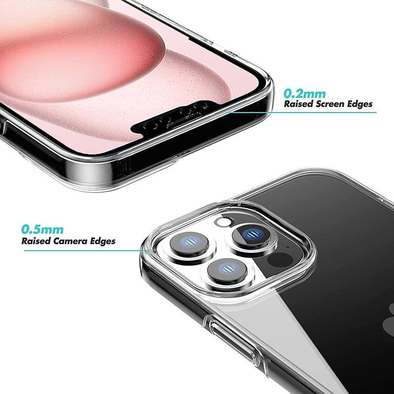 360 ° Funda de teléfono de cuerpo completo para iPhone 16, 15, 14, 13, 12, 11 Pro Max Mini Plus, cubierta dura híbrida transparente, Funda suave de silicona