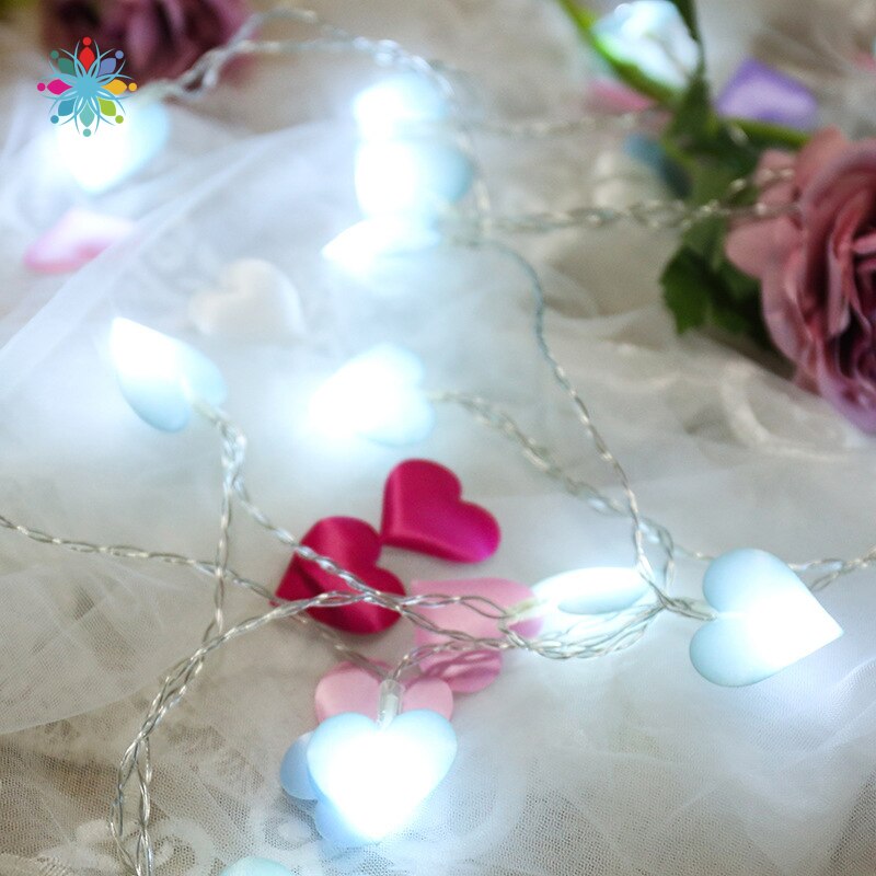 10/20 Led Love Heart Wedding String Fairy Light Christmas LED Festoon Led Fairy Ball String Light Outdoor Party Garden Garland