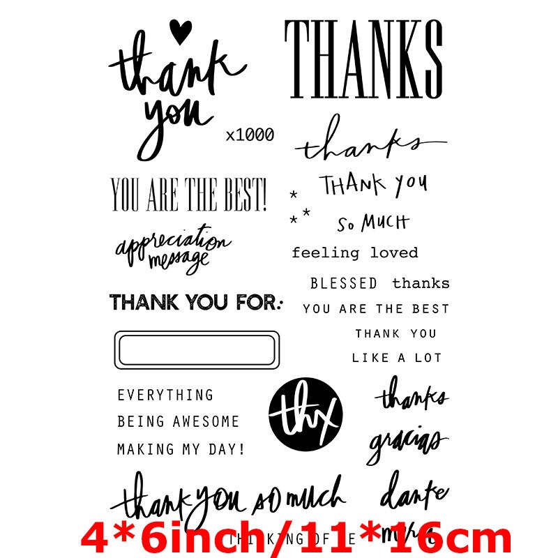 A-Z Capital Alphabets Number 0-9 Week Month Words Clear Stamps Thanks Loved Spring Happy Life English Letter DIY Craft 2022: 13