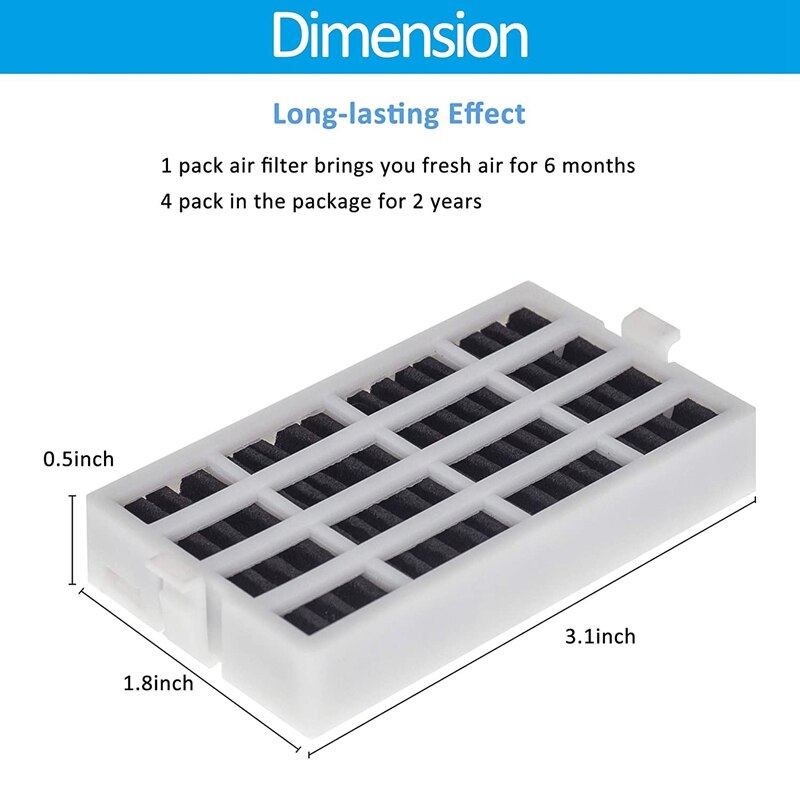 W10311524 aria1 Frigorifero Filtro dell'aria di Ricambio, Compatibile per Idromassaggio, KitchenAid Frigoriferi, 2 pacchetto