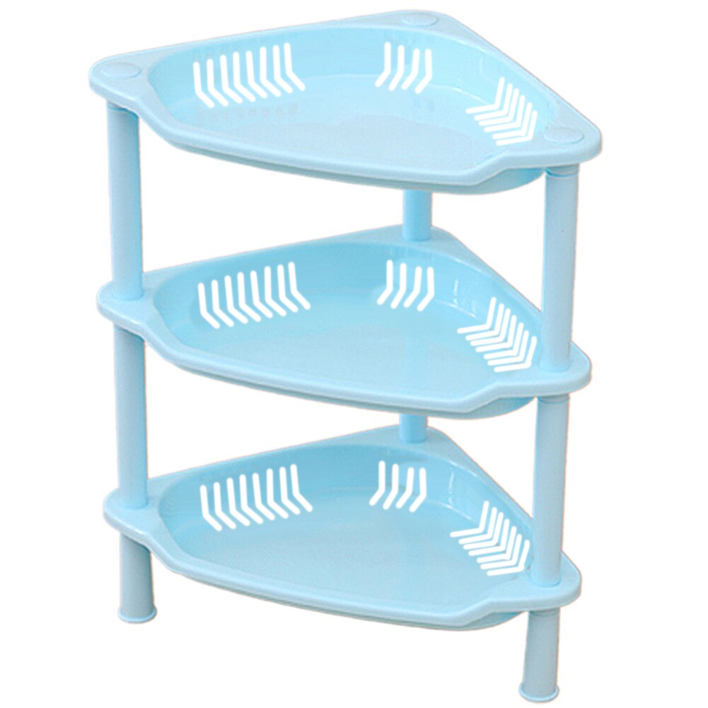 3 Layer Square Triangular Corner Bathroom Storage Rack Toiletry Holder Organizer Shelves for bathroom, kitchen, rest room