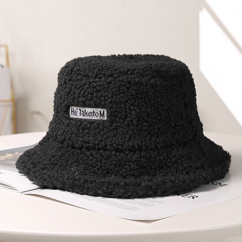 Winter Vrouwen Hoeden Teddy Fluwelen Warm Oor Protector Visser Hoed Accessoires Vintage Lam Fluwelen Cap Mooie Pluche Emmer Hoed CL99: 3