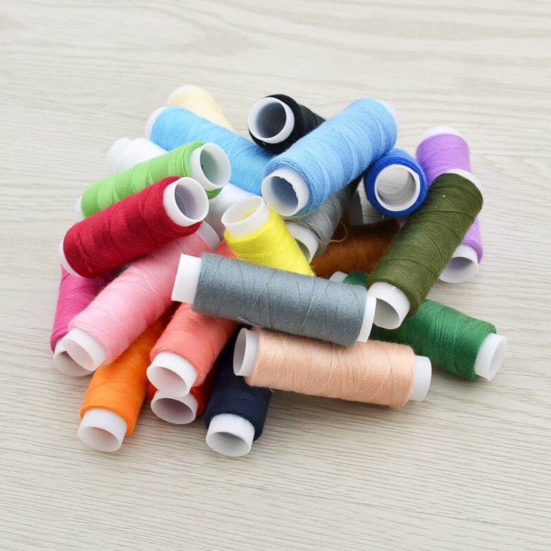 24 Pcs 402 Cotton Sewing Thread Polyester Sewing Material Accessories Sewing Thread Set