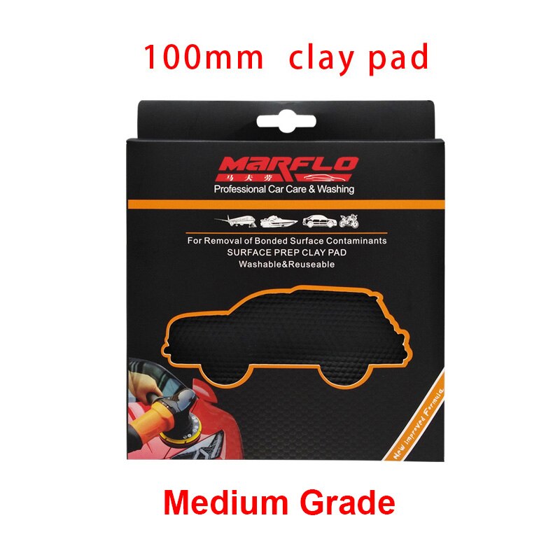 Magic clay bar polerpude medium bil detaljering svamp auto poleringsværktøj marflo bil rengøring voks applikator maling pleje: 100mm pad i kasse