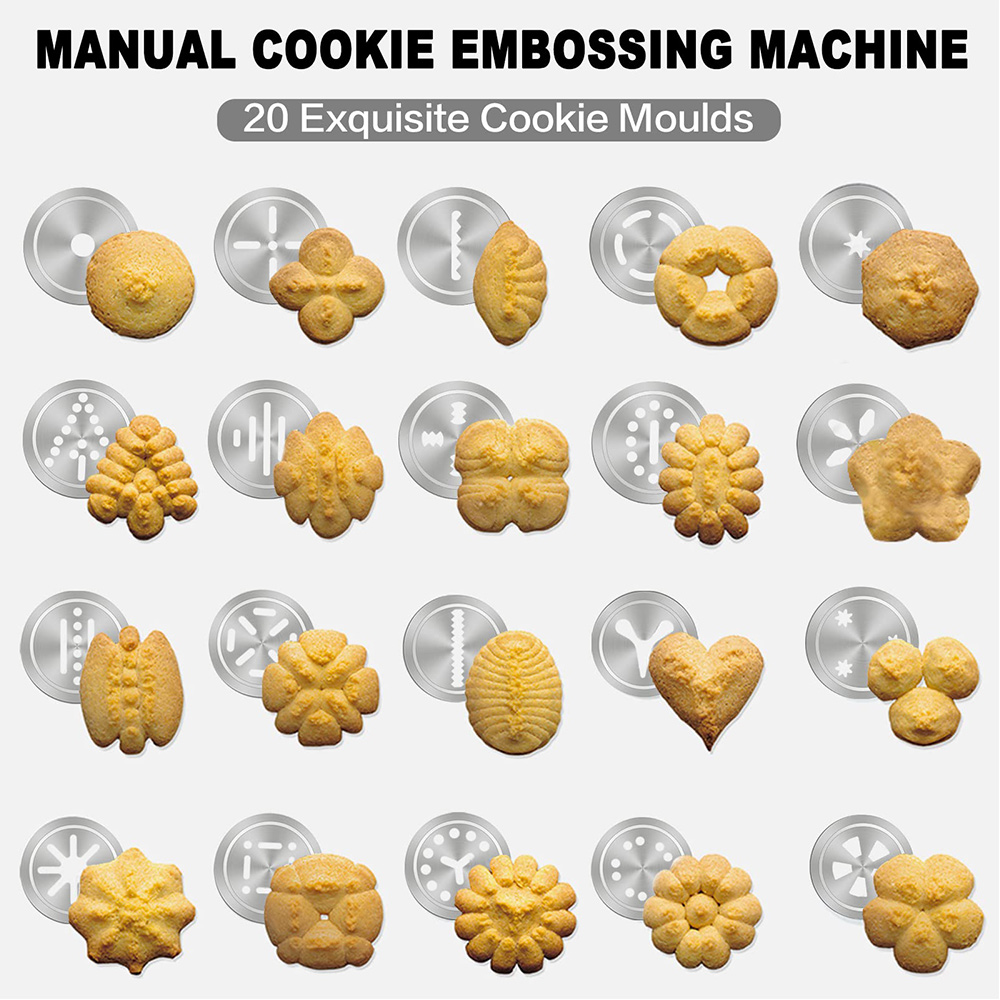 Christmas Spritz Cookie Press Gun and Icing Set Aluminum Cookie Maker Press Kit Manual Churros Maker Machine Biscuit Tools