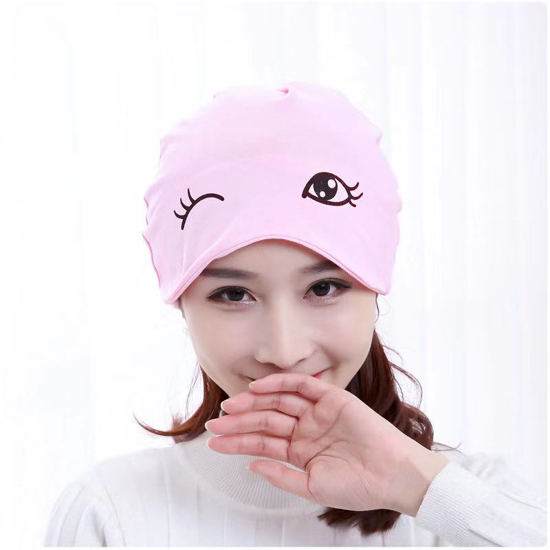Chapeau de maternité femme enceinte, à capuche en coton, mignon, à empiler, multifonctionnel, à capuche, naturel: 01