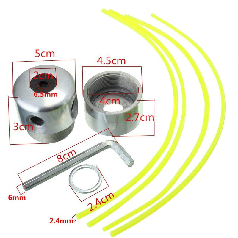 Replacement Universal 4 Types Aluminum/Plastic Grass Trimmer Head Brush Cutter Head Lawn Mower Cutting Line Head for Strimmer: Type A