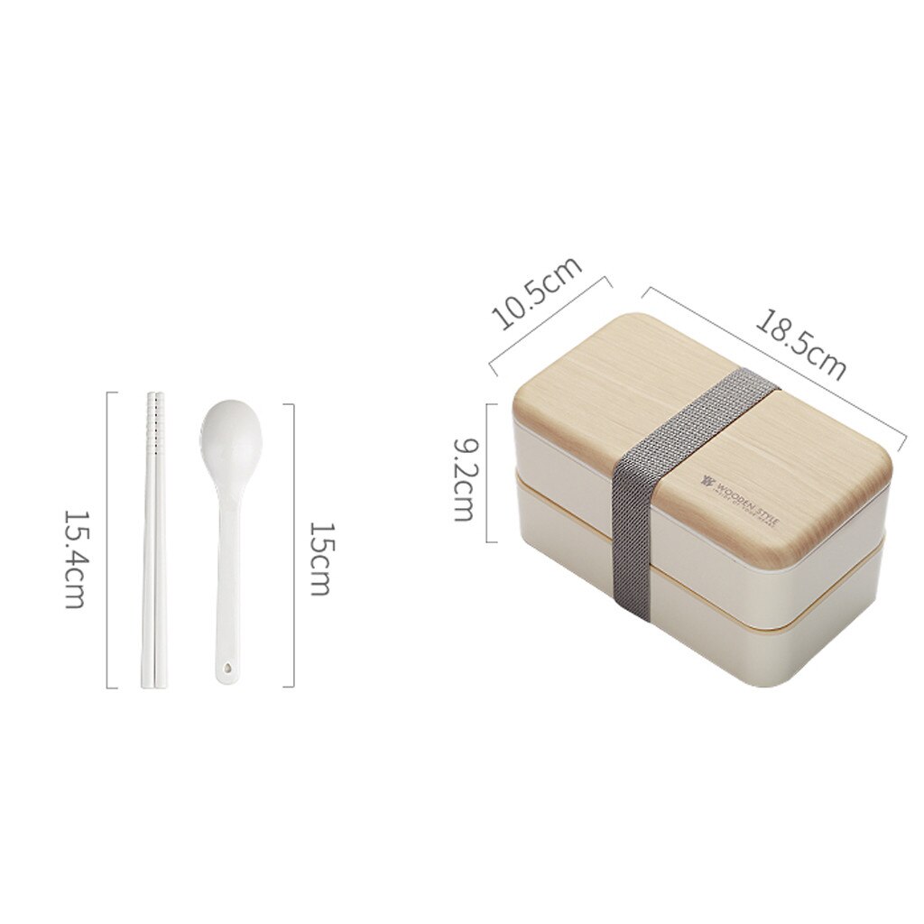 Microwave Lunch Box Japanese Wood Bento Box 2 Layer Container Storage Children School Office Portable Bento Box Food Container