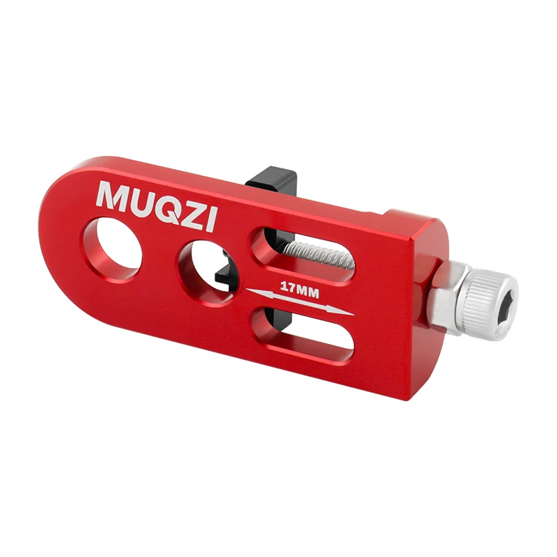 MUQZI Bicycle Chain Tensioner Single Speed Bike Chain Tension Adjuster Folding Fixed Gear Bike Chain Adjuster: Red