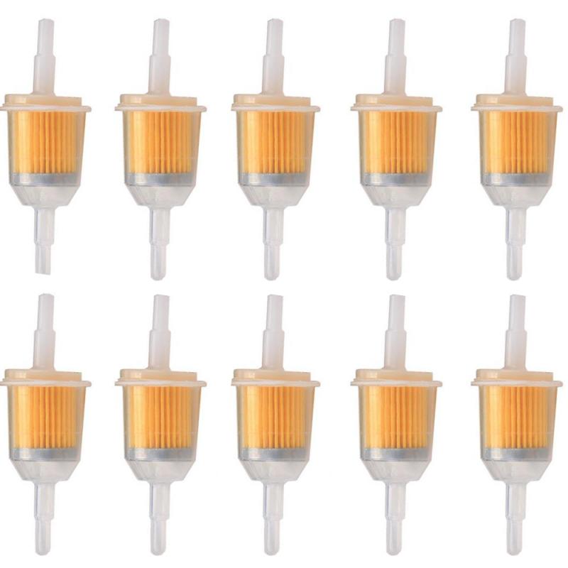 Filtro de combustible para motocicleta, accesorio Universal para Motor de motocicleta, carburador en línea, filtro de gasolina y Gas, 10 unids/set por juego: Default Title