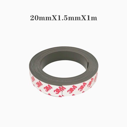 Vahva joustava magneettinauha itseliimautuva magneettinauha kumimagneettinauhan pituus 39.37 tuumaa: W 20mm x  t 1.5mm