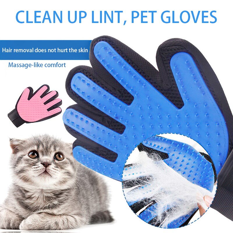Guantes de baño para perros y mascotas, cepillo de silicona para gatos, peine para pelo, suministros de limpieza para baño de perros, peine para animales