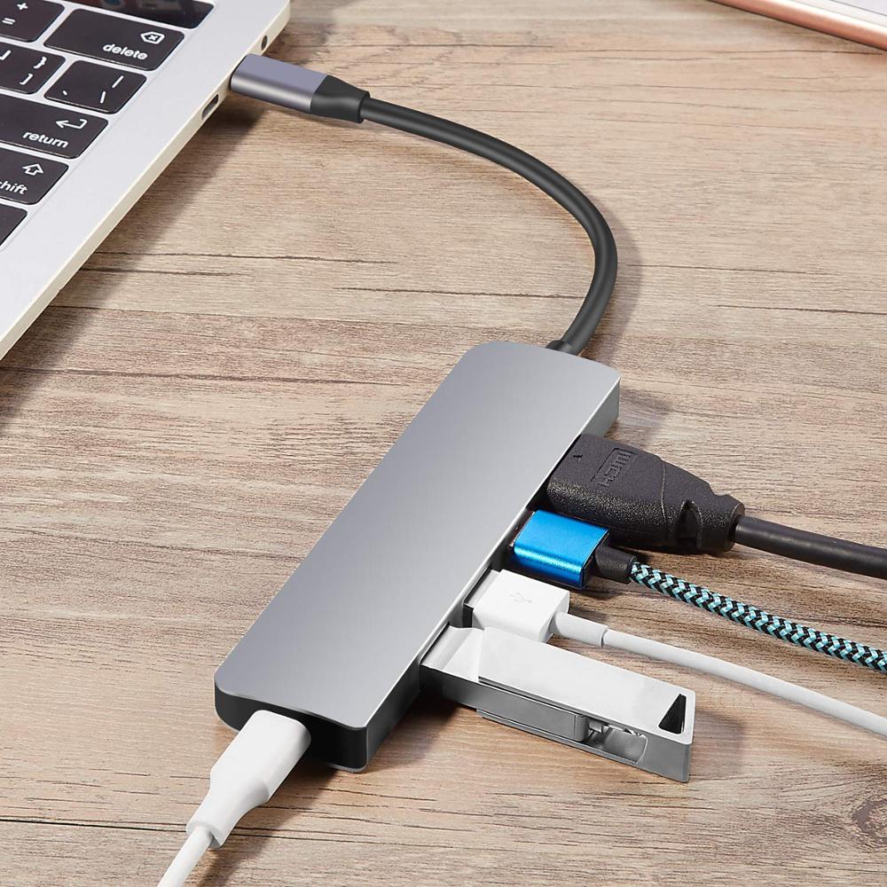 Usb Hub C Hub Adapter Usb C Naar Usb 3.0 Hdmi-Compatibel Dock Voor Macbook Pro Voor Nintendo Switch USB-C Type C 3.0 Splitter