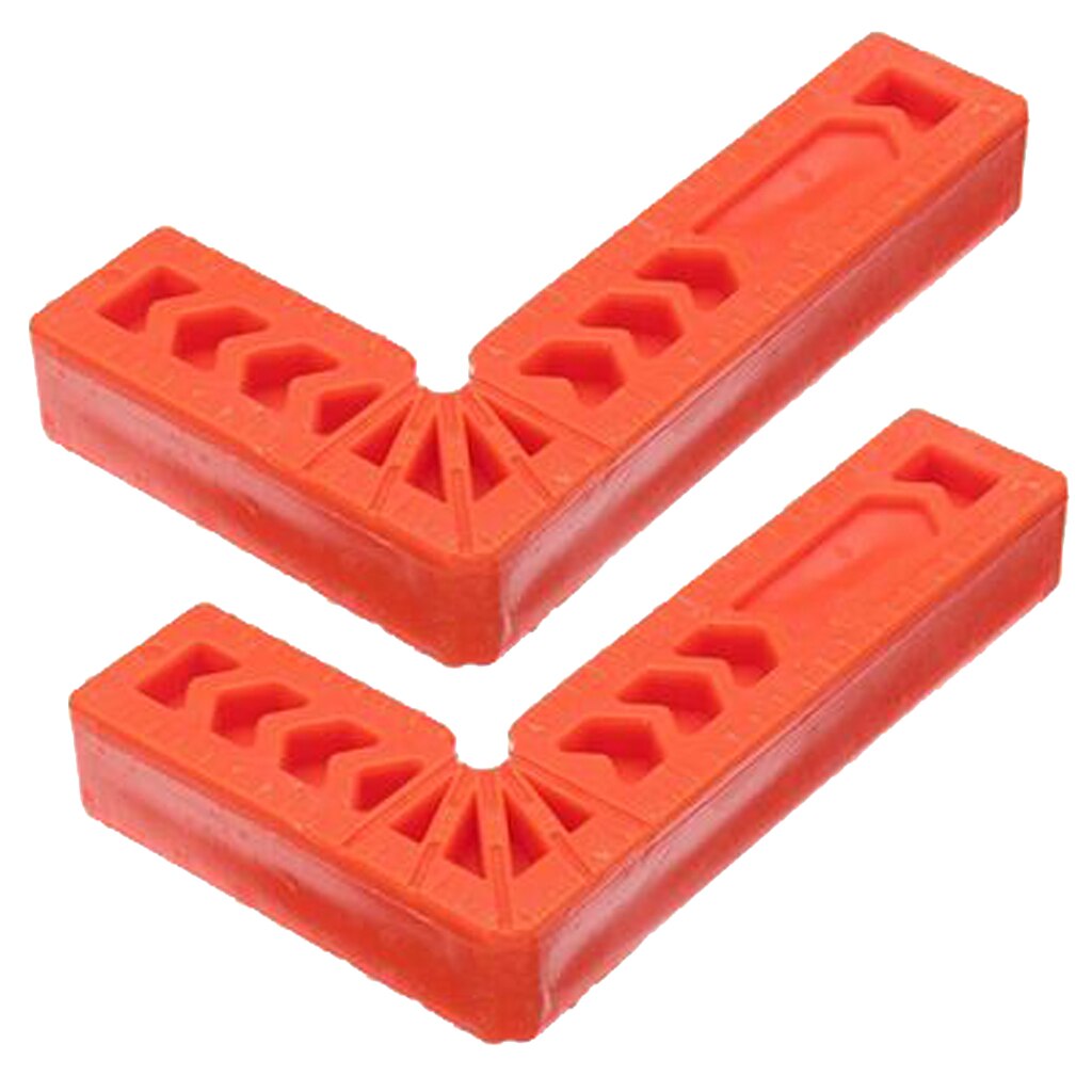 2pcs 90 Deg L Shape Square Right Angle Clamps Corner Clamping Ruler Plastic 3''
