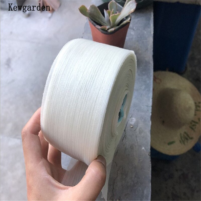 Kewgarden 6cm- stribet rynke tyl bånd håndlavet tape voile bånd gør-det-selv-sløjfe tilbehør bånd 50 yards: Hvid