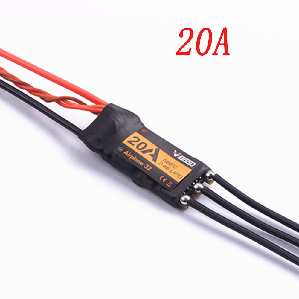 Newest VGOOD Brushless ESC 6A / 12A / 20A / 30 / 40A / 60A / 80A / 100A / 120A 2S 32-Bit With 1.5A SBEC for RC Airplane Accs: 20A