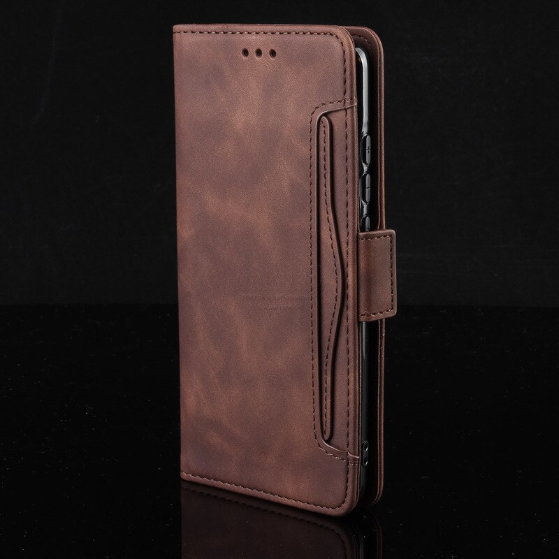 Voor Zte Blade V30 Wallet Case Magnetische Boek Flip Cover Voor Zte Blade V30 Card Foto Houder Luxe Lederen Mobiele telefoon Fundas: Coffee