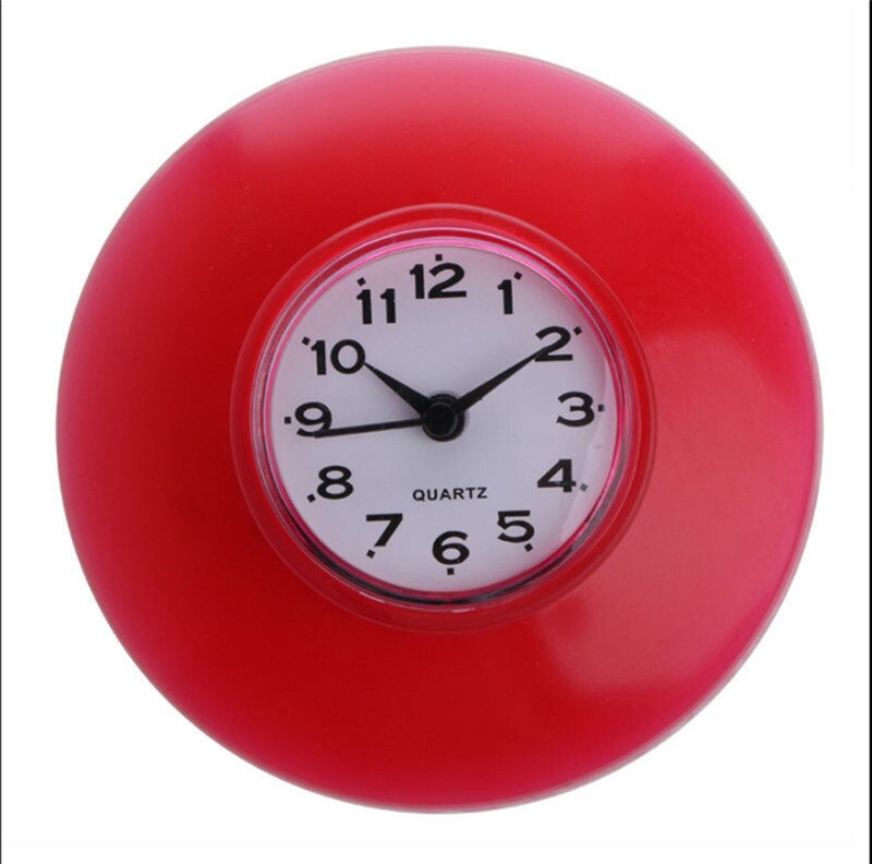 Horloge étanche avec ventouse cabine de douche, à l'intérieur, salle de bain et cuisine, style,: Rouge