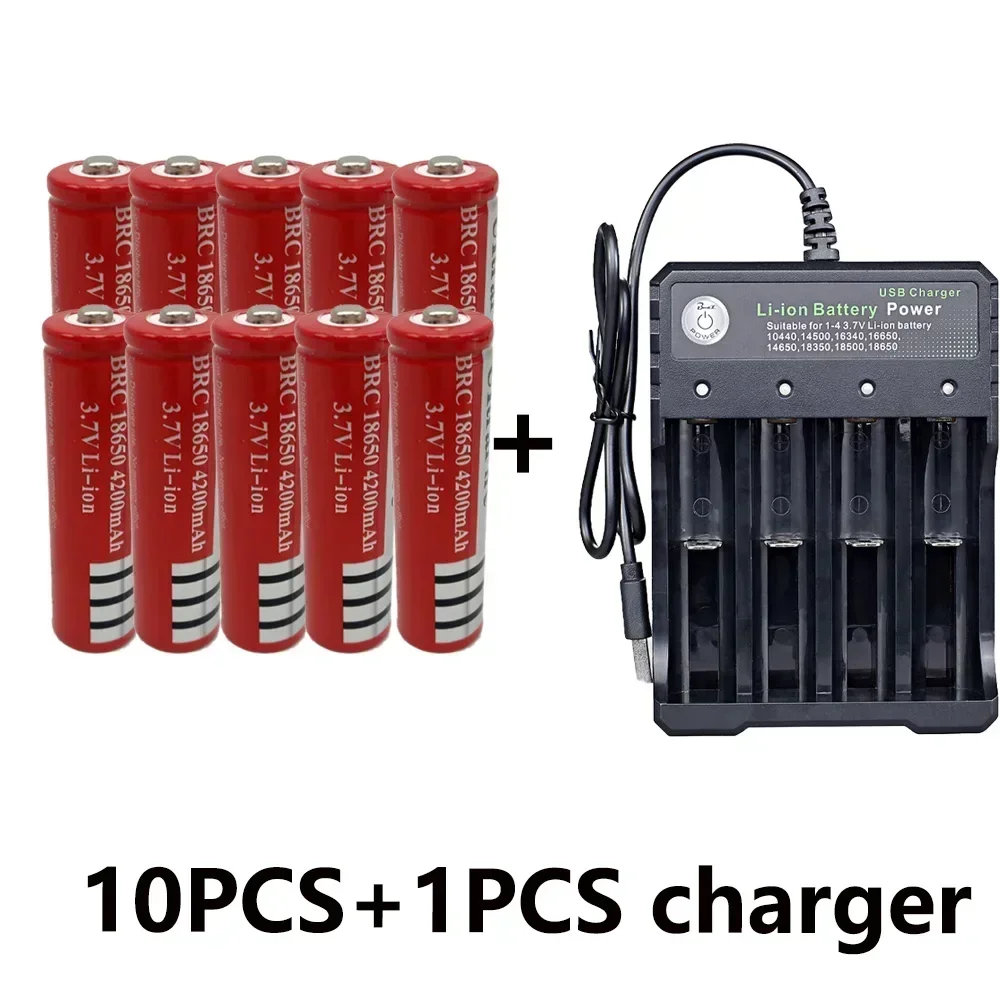 Original 3.7V 18650 lithium battery 4200mAh BRC 18650: Pink
