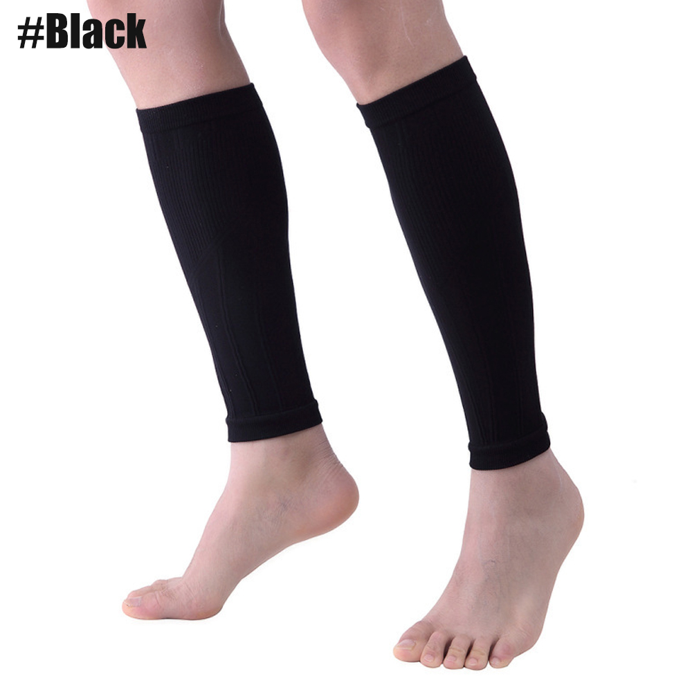 1Pair Calf Compression Sleeves For Men & Women -Leg Compression Sleeve-Footless Compression Socks for Shin Splint &Varicose Vein: black