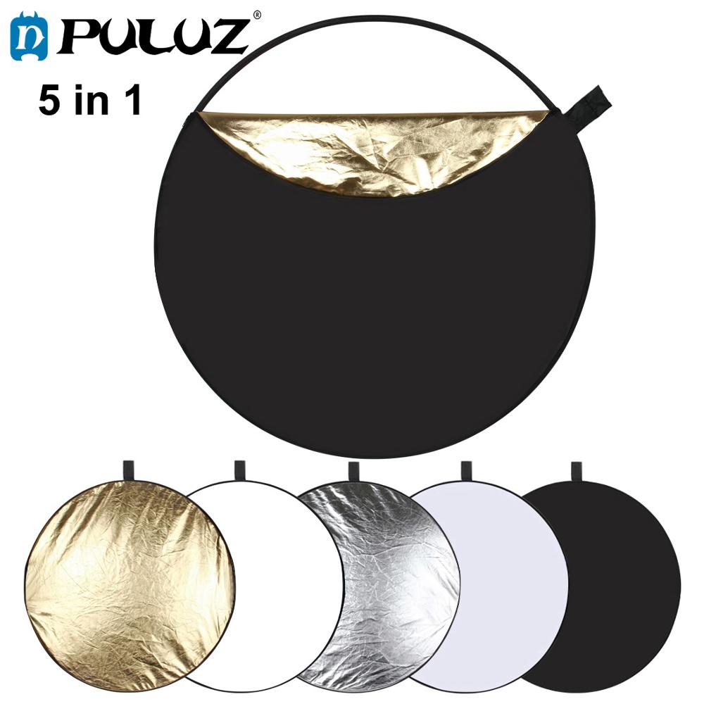 Puluz 5 in 1 multi opvouwbare fotostudio achtergrond reflectorbord panelen draagbare opvouwbare ronde fotografie reflector