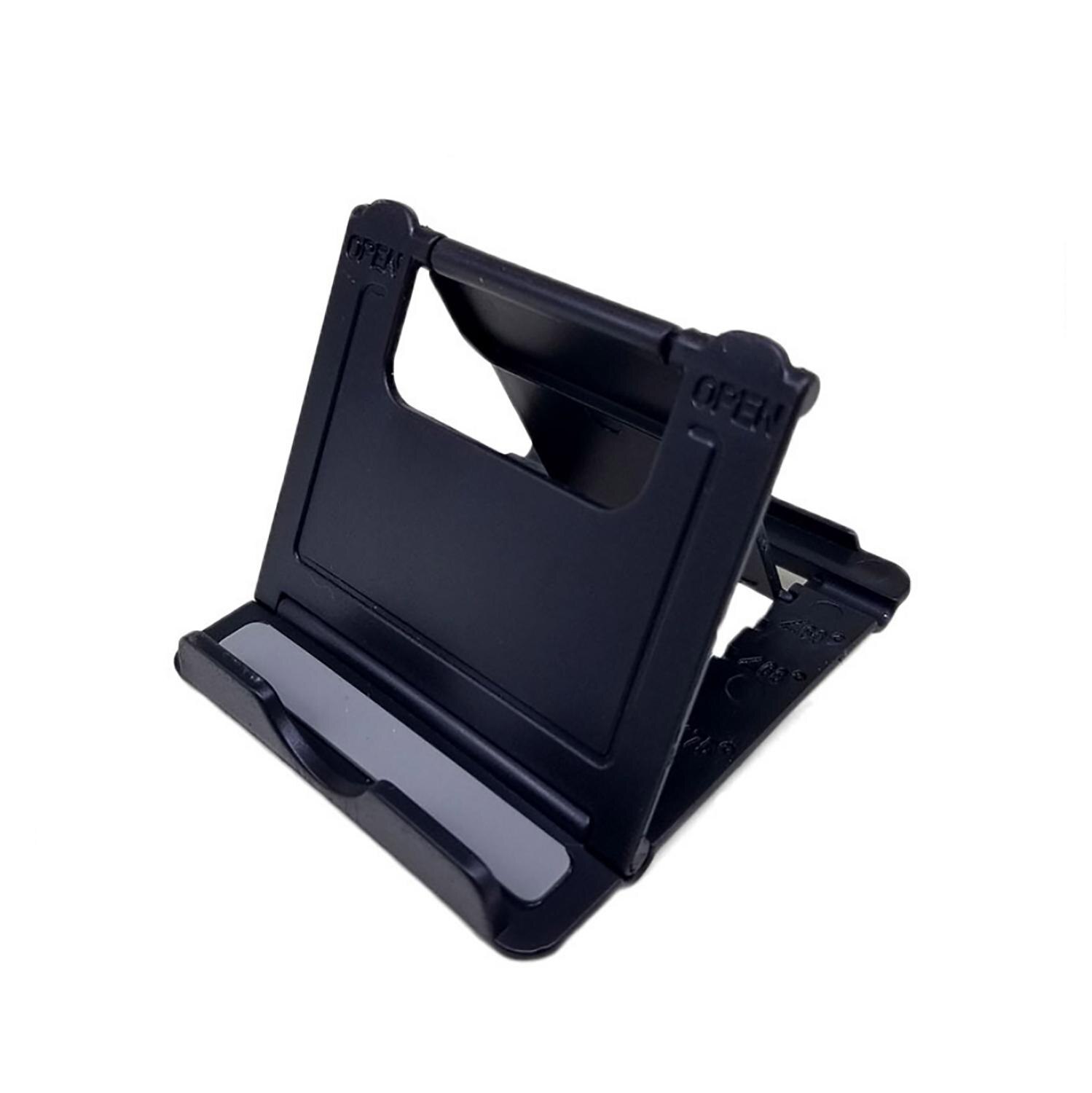 2pcs desk accessories Iphone holder Lazy Desktop Bracket Mount Stand Base bracket Foldable desk phone holder for iphone x 12: black