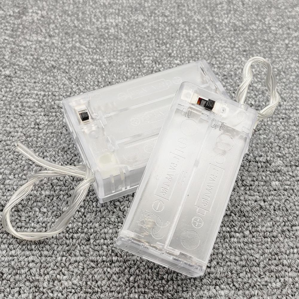 AA Battery Holder Battery Storage Case With Switch AA Battery Box Case With Switch Transparent