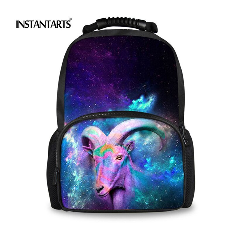 INSTANTARTS 3D Animal Wolf Lion Printing Backpack for Men Travel Laptop College Student Bagpack Universe Space Galaxy School Bag: CC3203A