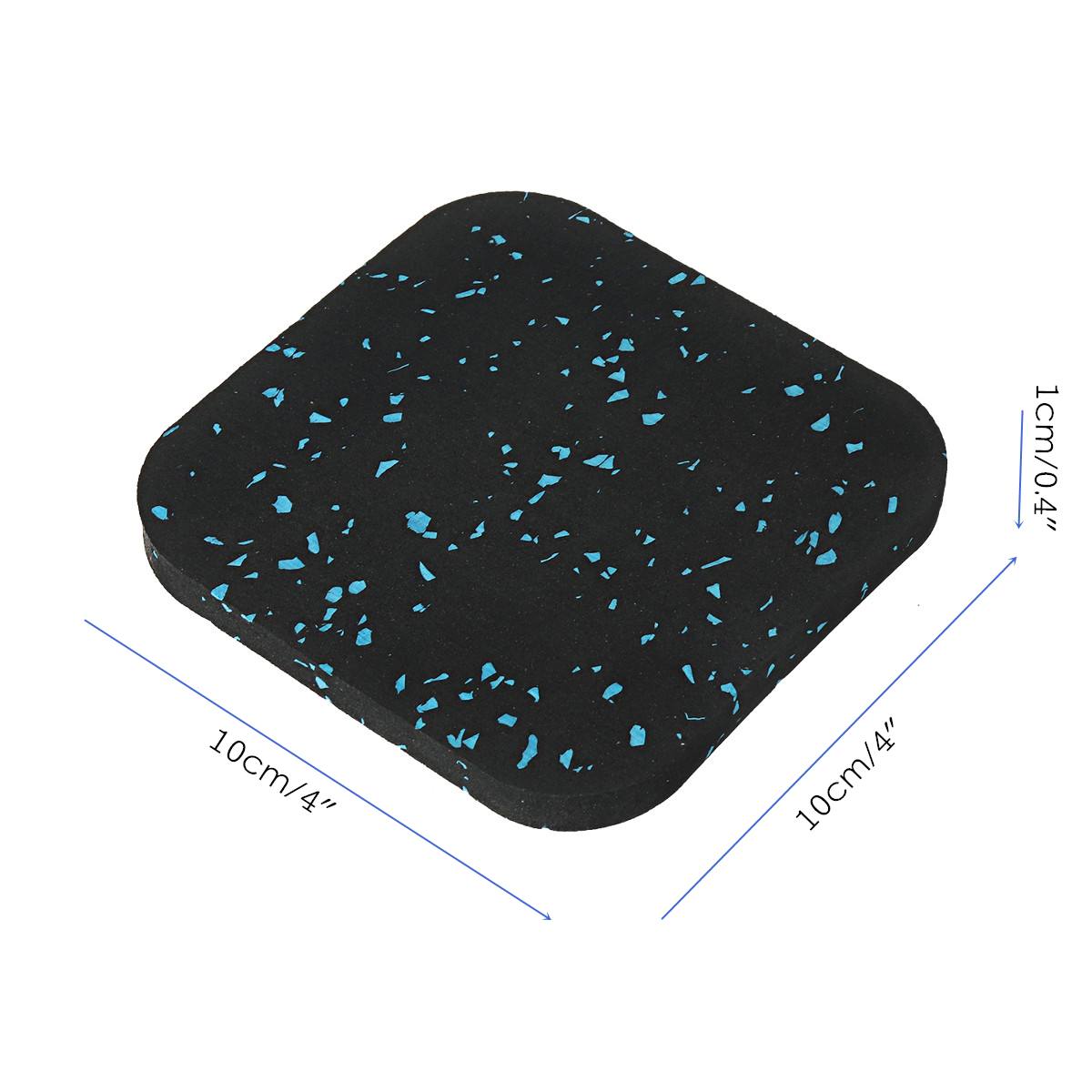 Rubber Treadmill Mat Floor Protector Shockproof Cushion Exercise Fit Gym Running Workout Fitness Equipment Accessories 10x10cm