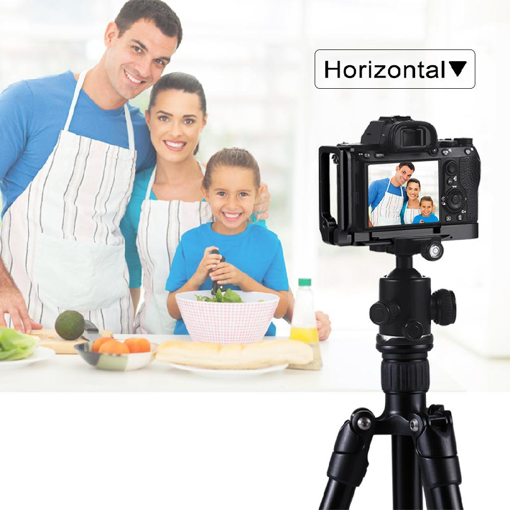 Dslr-kameror stabilisatorer fäste cnc aluminiumlegering l-formad vertikal platta för sony  a7 m 3