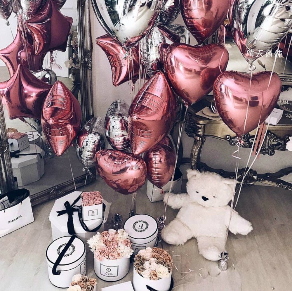 20 stk/parti 18 tommer hjerteformede ballon helium balloner folie bryllup fødselsdagsfest dekorationer børn event fest forsyninger