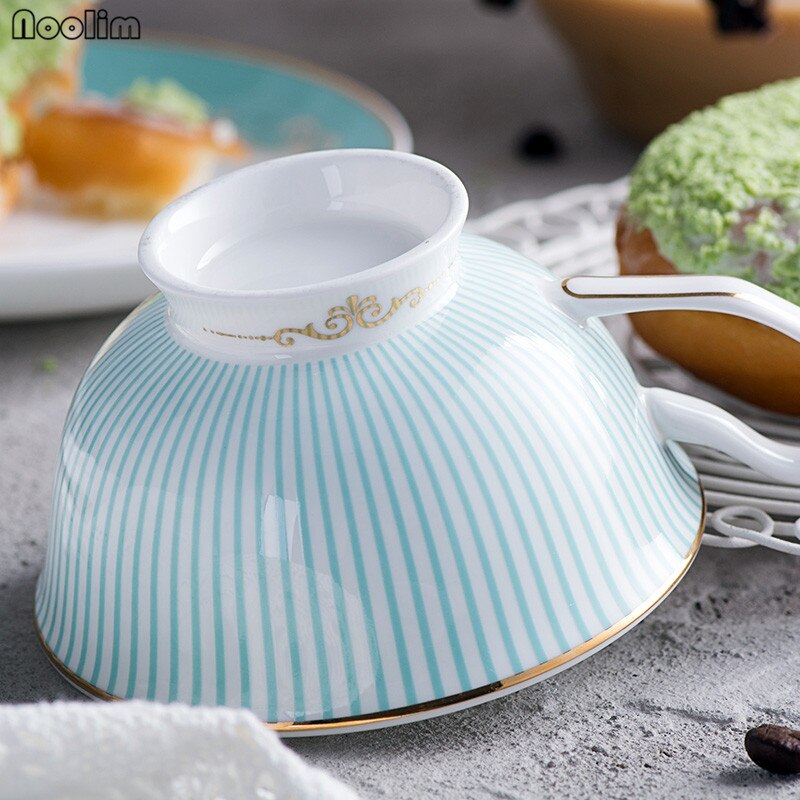 NOOLIM – ensemble de tasses à thé et soucoupes en céramique, tasse à café de styliste en porcelaine, service à café noir de l&#39;après-midi