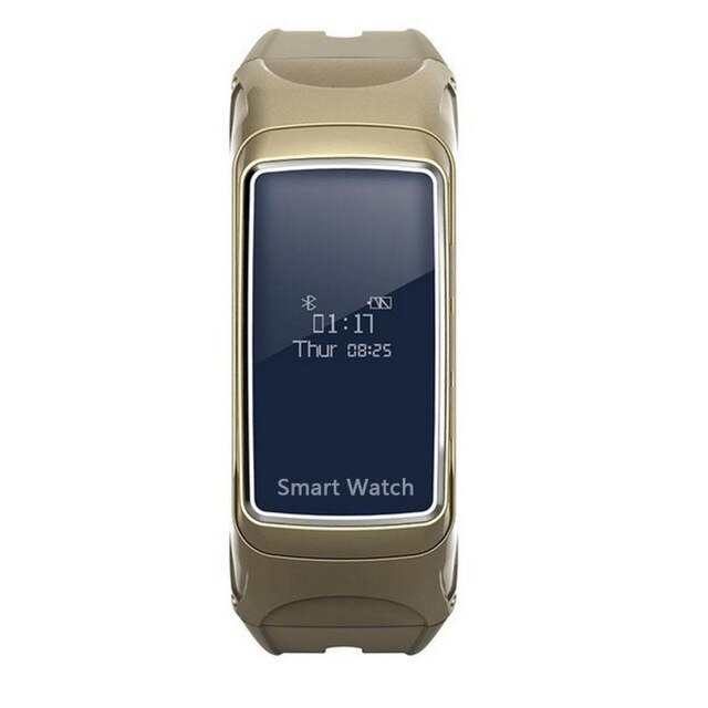 Bluetooth Smart Band Talkband B7 Heart Rate Pedometer Smart Bracelet Sport Health Wristband with Music Player Answer Call: Golden