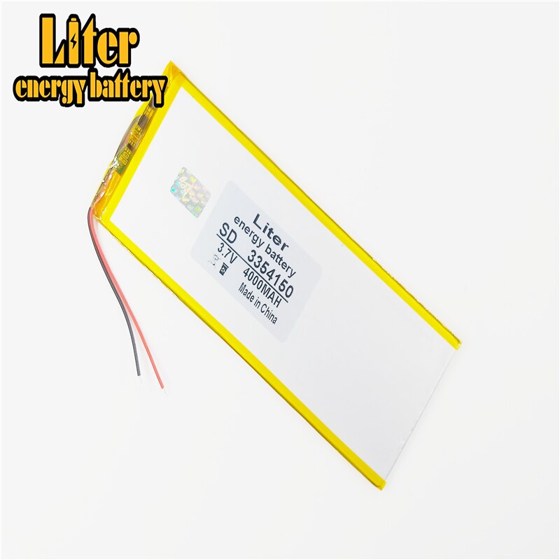 Migliore batteria di Formato di marca 3354150 3.7V 4000mah Batteria ai polimeri di Litio con Protection Board Per PDA Tablet Pc Digital prodotti F