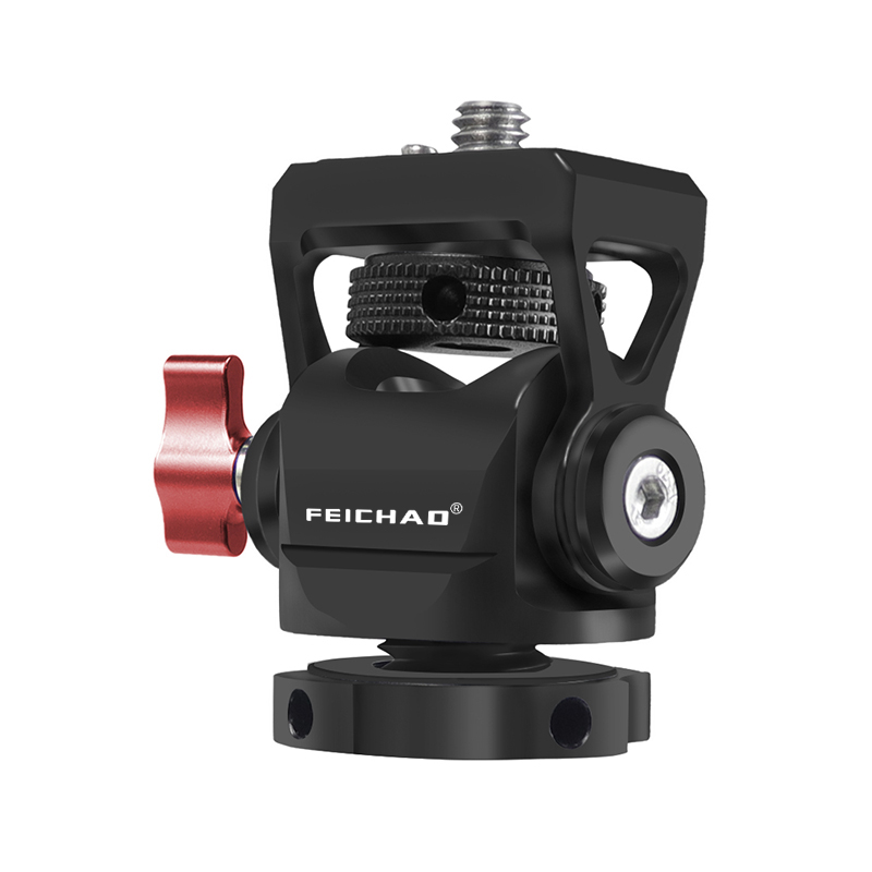 DSLR Camera Adjustable Camera Monitor Holder Swivel and Tilt Adjustable Monitor EVF Mount with Cold Shoe Mount ARRI Locating Pin: Type A Red Handle