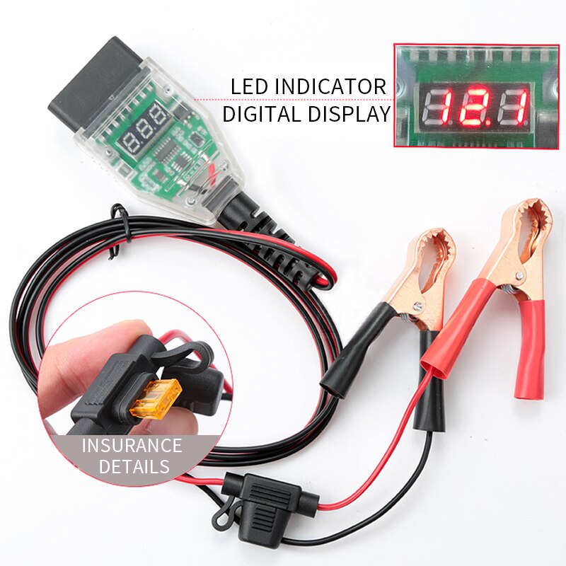 12v digitalt batteritester voltmeter og opladningssystemanalysator med lcd display batteri generator tester