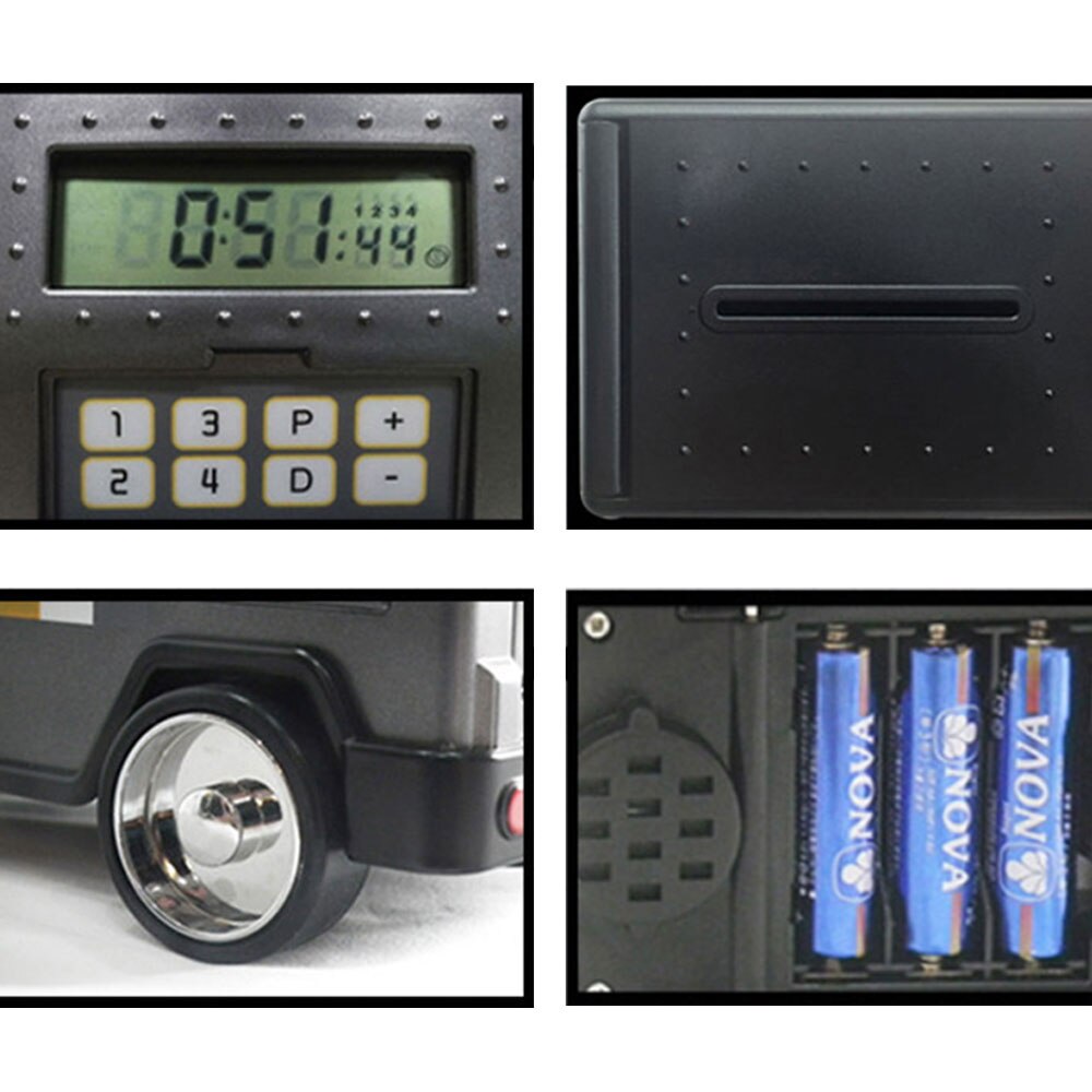 samochód świnka Bank cyfrowy Dzieci zabawka pieniądze skrzynka oszczędność depozyt pudła elektroniczny zegar Enfant dzieci gotówka moneta bezpieczna ciężarówka zegar prezent