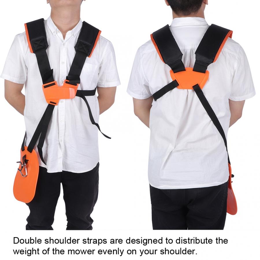 Strimmer Padded Belt Adjustable Double Trimmer Shoulder Strap Mower Nylon Belt for Brush Cutter Tool Trimmer Shoulder Strap
