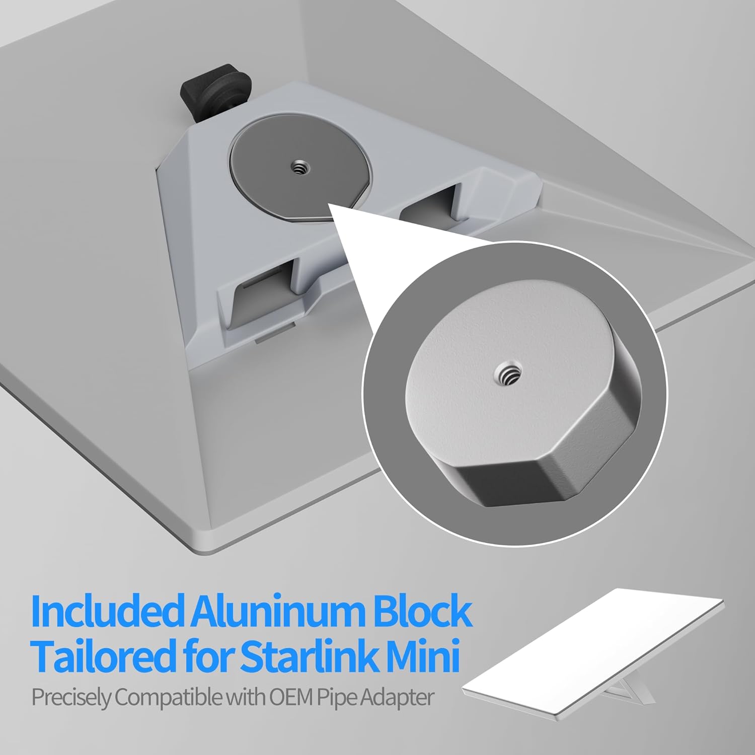 Para Starlink Mini trípode de pie con adaptador de aluminio 3 uds soporte exterior con picos de tierra para Mini accesorios Starlink