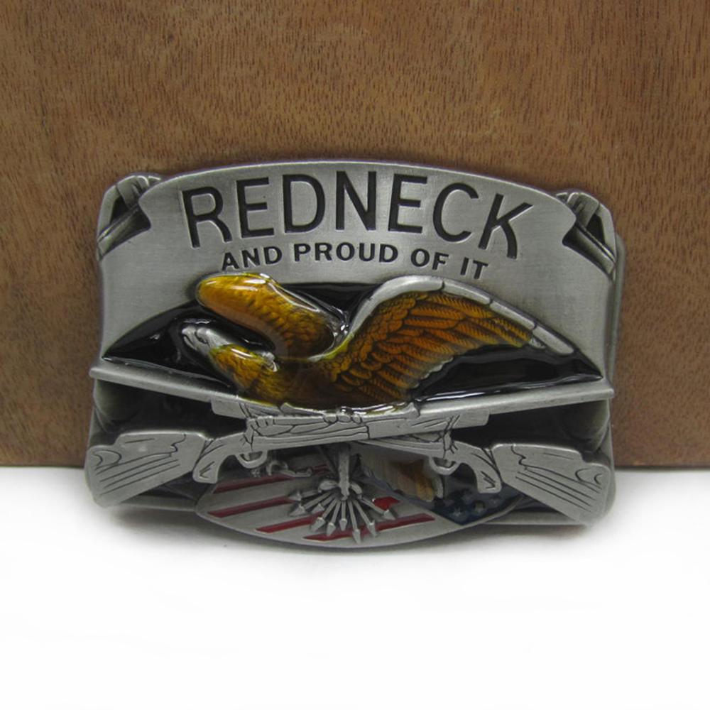 BuckleClub zinc alloy REDNECK EAGLE belt buckle jeans belt buckle FP-03068 pewter finish 4cm width loop