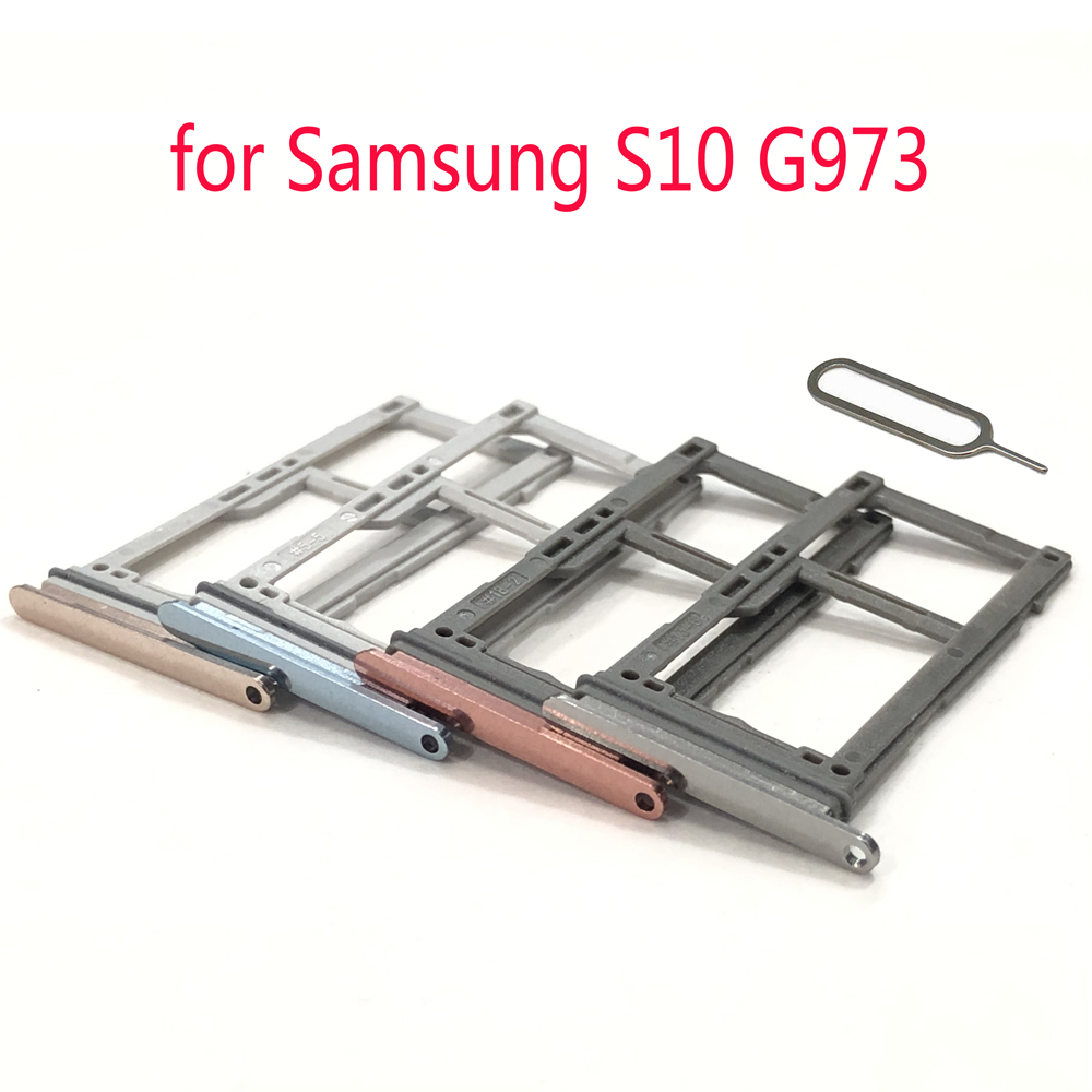 Vassoio di Carta di SIM del telefono Adattatore Per Samsung Galaxy S10 G973F G973 G973N G973U G973W G973D Custodia Originale Nuovo Micro SD supporto di carta