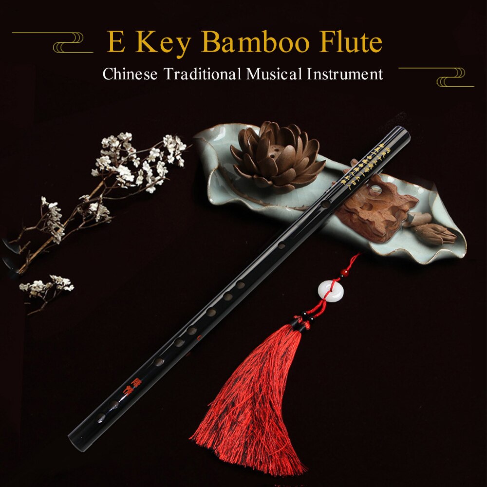 C/D/E/F/G Sleutel Dizi Bamboefluit Chinese Traditionele Muziekinstrument Met Draagtas voor Beginners Muziek Liefhebbers: E Key