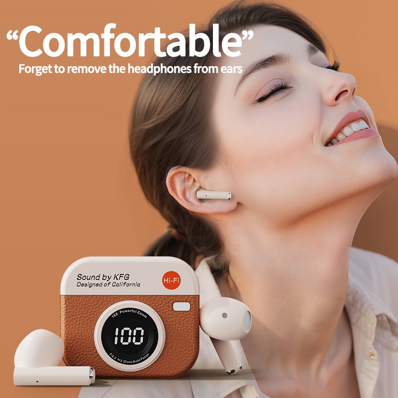 Xiaomi TWS Drahtlose Kopfhörer Bluetooth 5.4 Klassischer Stil HiFi-Stereo-Ohrhörer LED-Anzeige-Kopfhörer für Männer Frauen 2025,