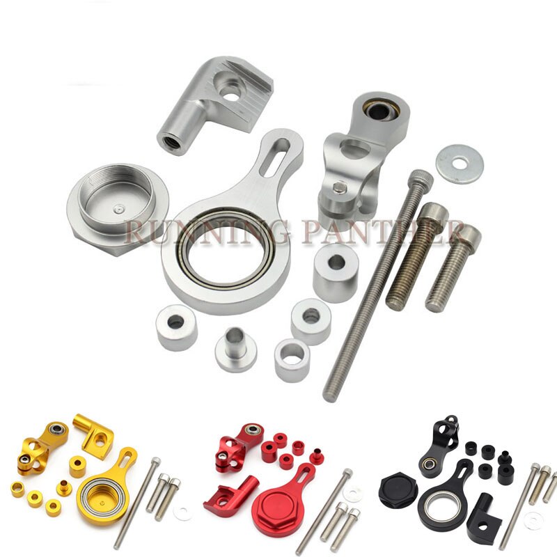 Zilver Voor YAMAHA YZF R6 2006/R1 Motorfietsen Verstelbare Steering Stabiliseren Damper Bracket Mount ondersteuning Kit