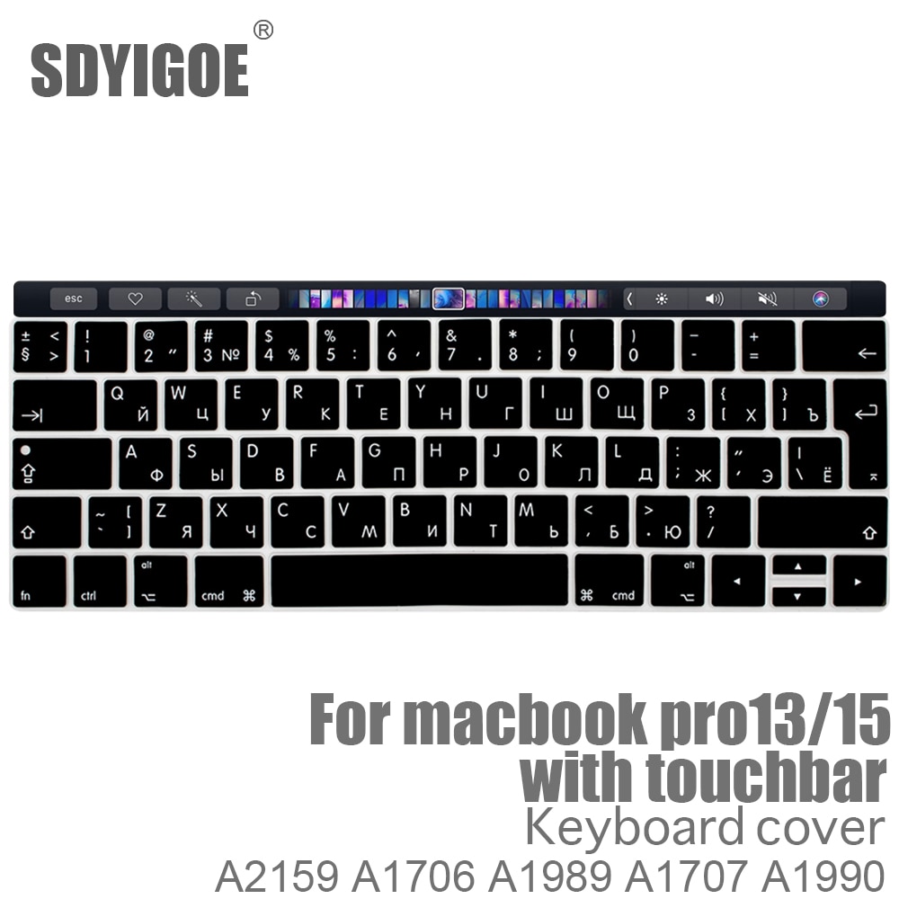 laptop accessories keyboard cover For macbook pro13 touchbar Keyboard stickers keyboard cases A2159 A1706 A1707 A1989 A1990