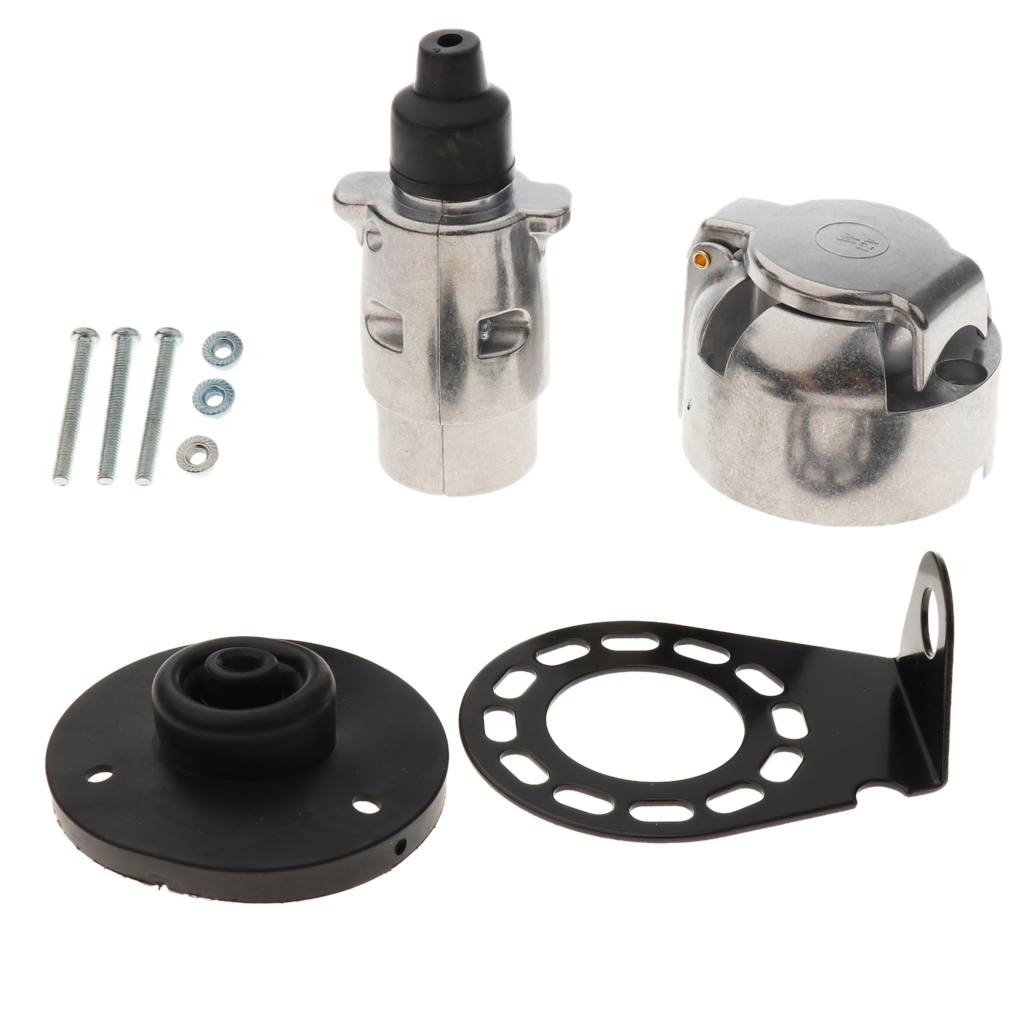 7 Way 12N Car Boat Truck Trailer Plug Socket Kit Wiring Connector